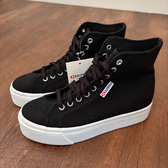 Superga Shoes - Superga High-Top Platform Sneakers